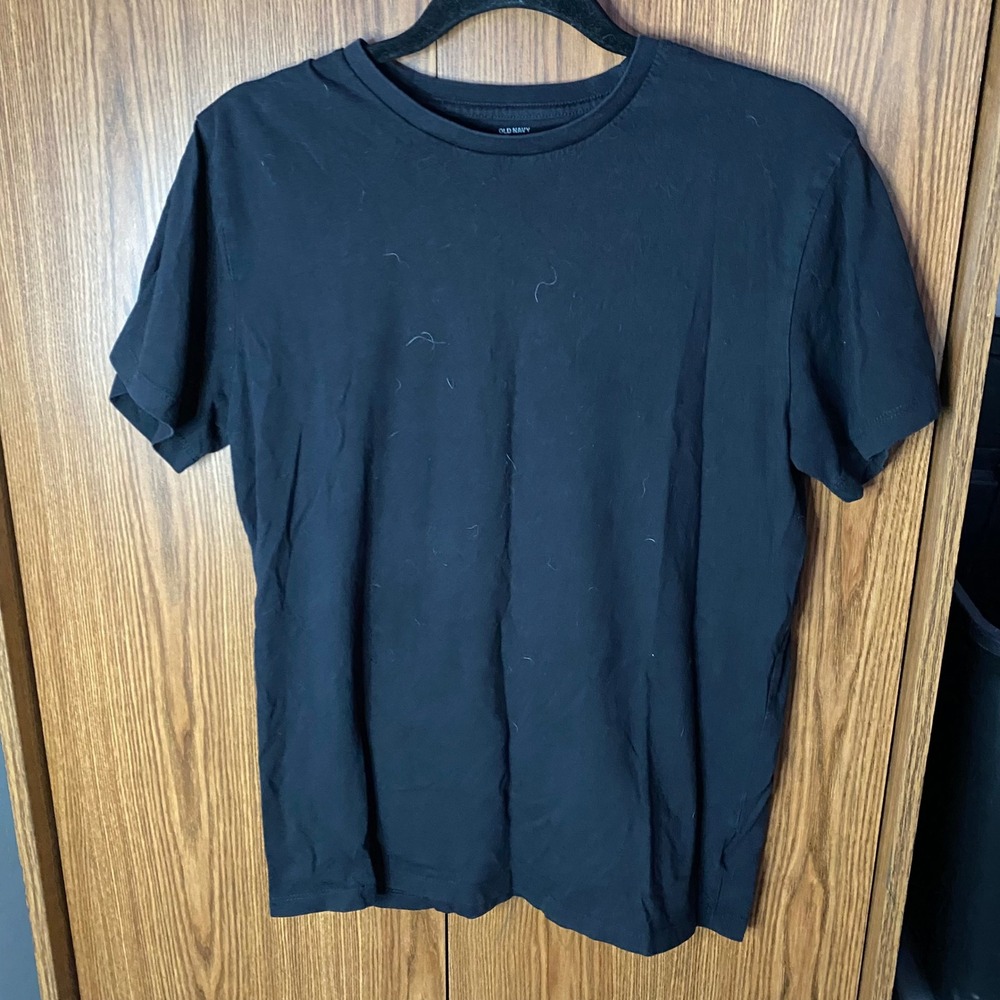 Old‎ Navy T-Shirt Mens Small Black Short Sleeve Crew Neck Cotton Blend Basic Tee